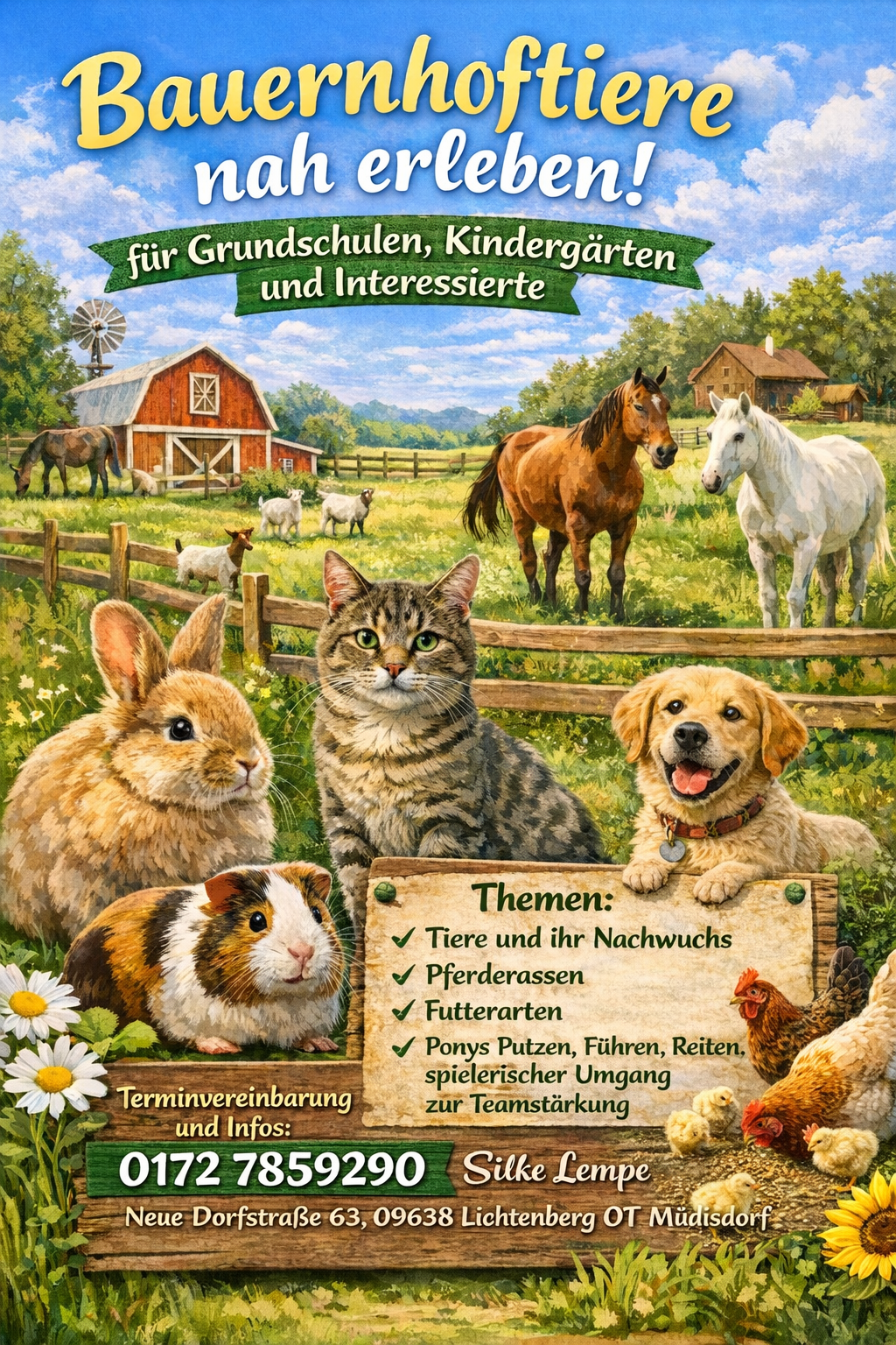 Bauernhof Erlebnis für Schulen und Familien